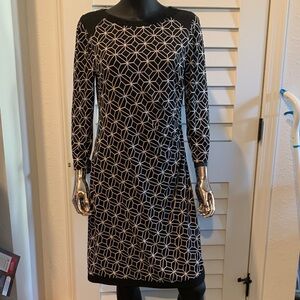 Donna Morgan Geometric Black and White Dress